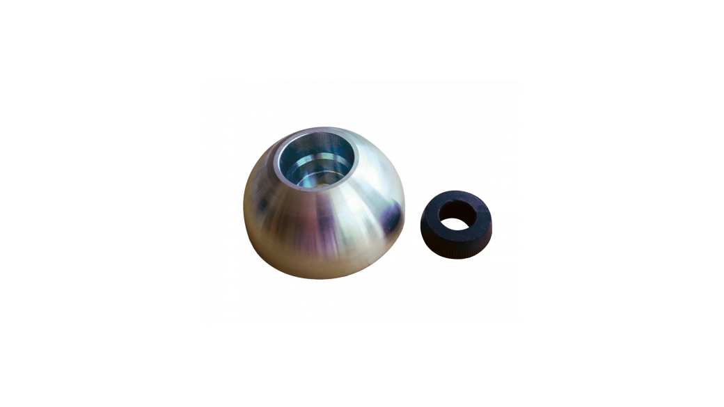 Sphère d'ancrage magnétique acier avec bague